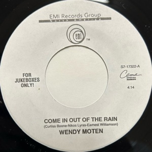 画像1: Wendy Moten / A Matter Of Fact cw Come In Out Of The Rain  - US Promo Only 7Inch !!! - (1)