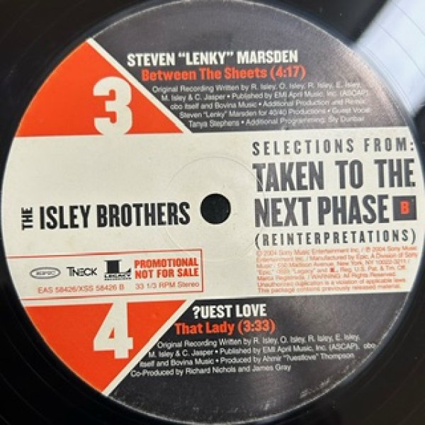 画像1: The Isley Brothers / Selections From : Taken To The Next Phase - US Promo Only - Inc Between The Sheets (1)
