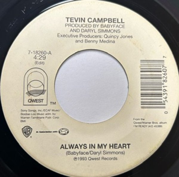 画像1: Tevin Campbell / Always In My Heart  - The Recommandable Slow Jam 7 Inch -  (1)