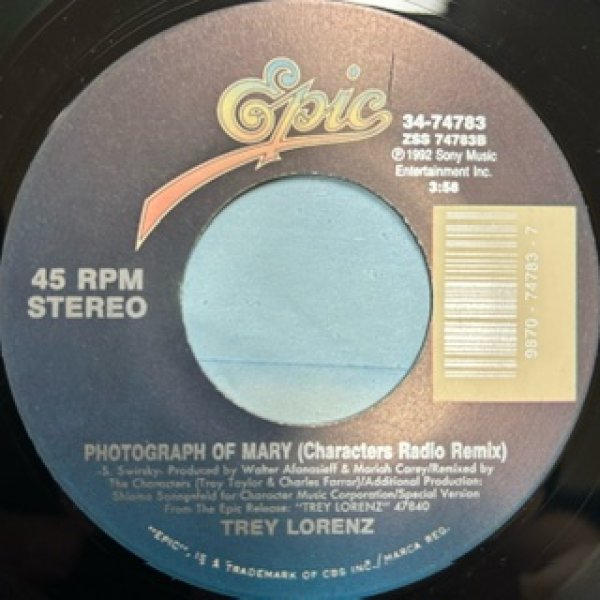 画像1: Trey Lorenz / Photograph Of Mary  - Classic 90's R&B 7 Inch -  (1)