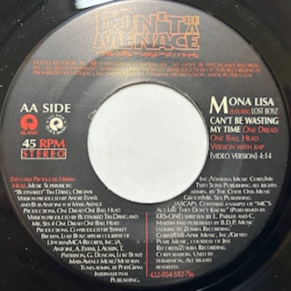 画像1: Mona Lisa / Can't Be Wasting My Time cw Joe All The Things  - 7 Inch  - (1)