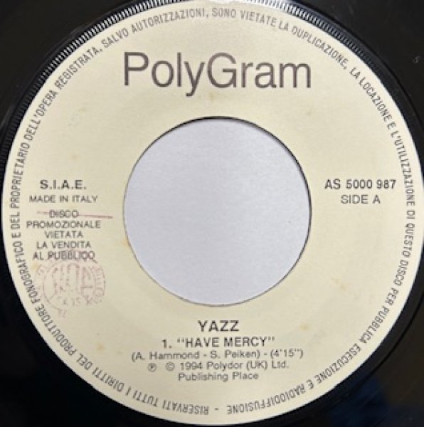 画像1: Yazz / Have Mercy - The Recommandable Rare R&B 7 Inch -  (1)