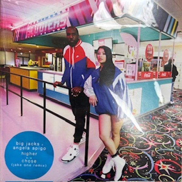 画像1: Big Jacks ft Angela Apigo / Higher cw Chose - Jake One Remix 7 Inch - Blue Colour  (1)