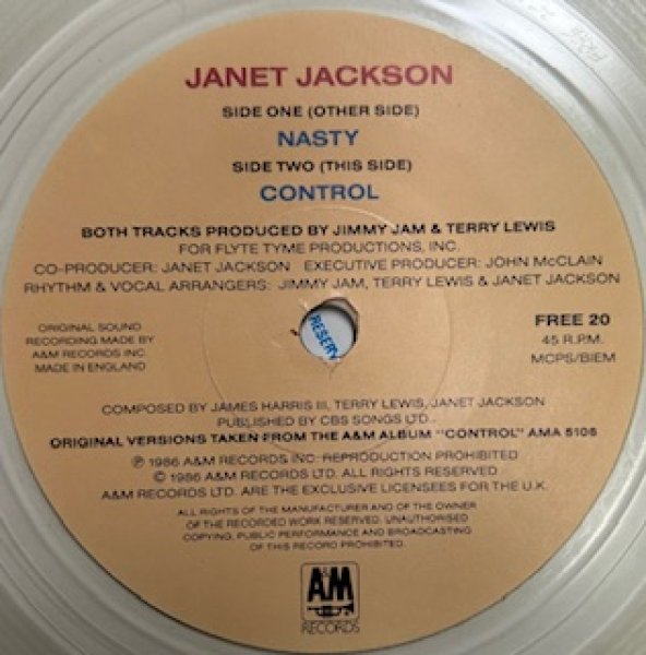 画像3: Janet Jackson / Let's Wait Awhile cw Nasty , Control - The Recommandable W Pack 7 Inch !!! - Picture Disc With Free Clear Vinyl !!!!! (3)