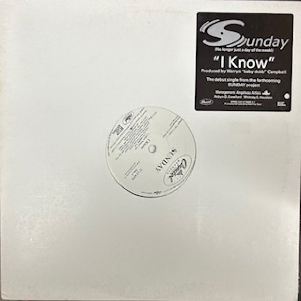 画像1: Sunday / I Know - The Recommandable US R&B - (1)