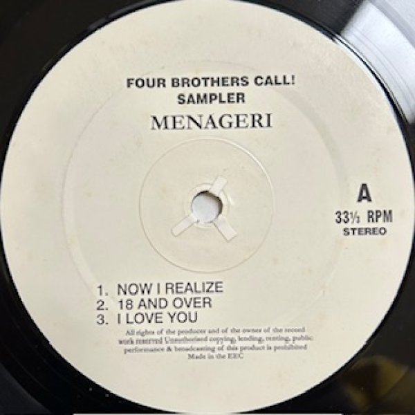 画像1: Menageri / Four Brothers Call! Sampler - Booleg EP - (1)