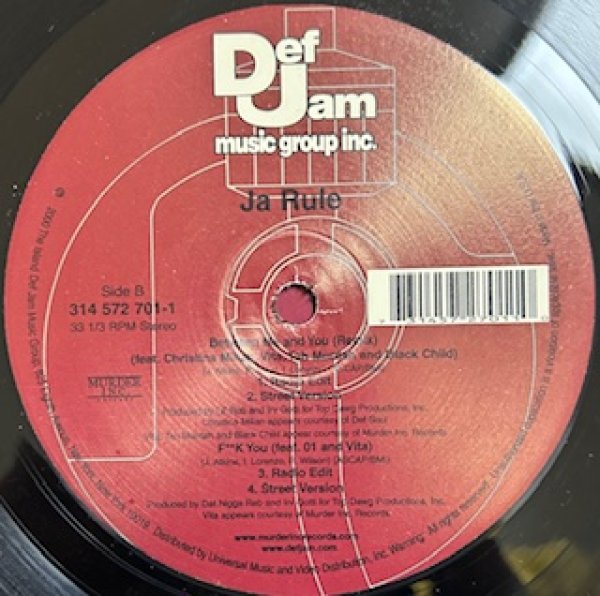 画像1: Ja Rule / BetWeen Me And You Ft Christina Milian Remix - The Recommandable US R&B  (1)