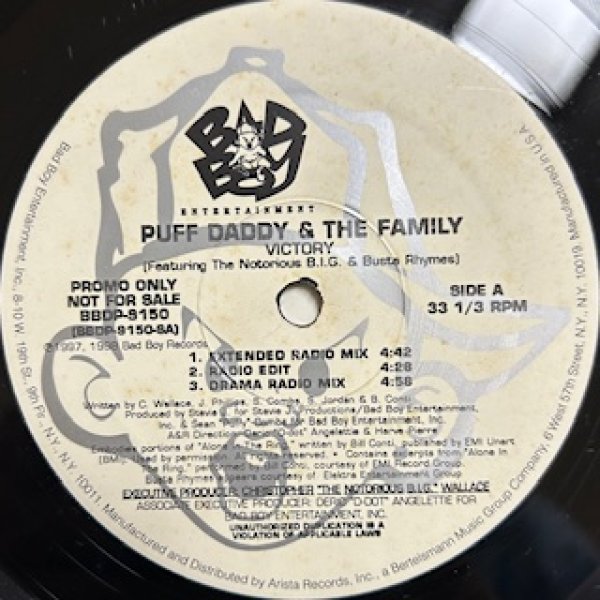 画像1: Puff Daddy And The Family ft The Notorious B.I.G. and Busta Rhymes / Victory - The Recommandable 90's Rap - (1)