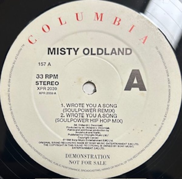 画像1: Misty Oldland / Wrote You A Song - UK Promo - (1)