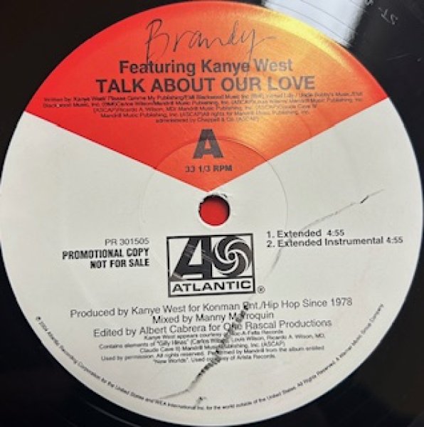 画像1: Brandy / Talk About Our Love - The Recommendable 2000's R&B - Promo Only One Rascal Remix!!! (1)