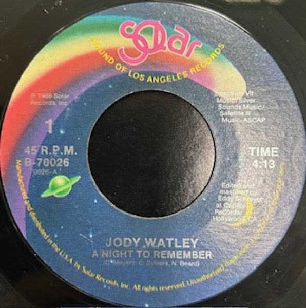 画像1: Jody Watley / A Night To Remember cw Let's Find The Time For Love - The Recommandable 7 Inch !!! - (1)
