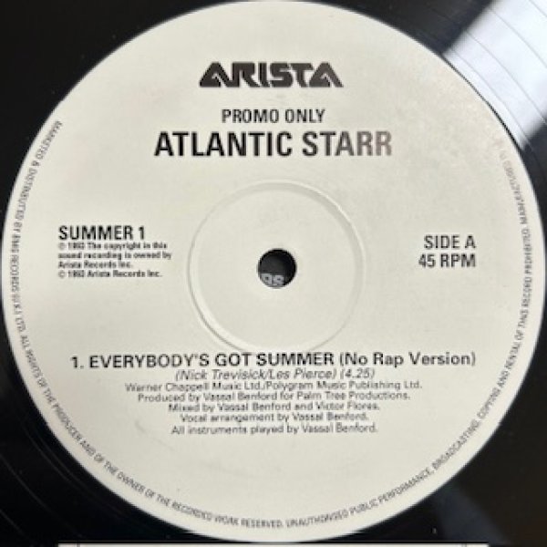 画像1: Atlantic Starr / Everybody's Got Summer - UK Ground Beat 90's UK R&B - UK Promo Only Ver   (1)