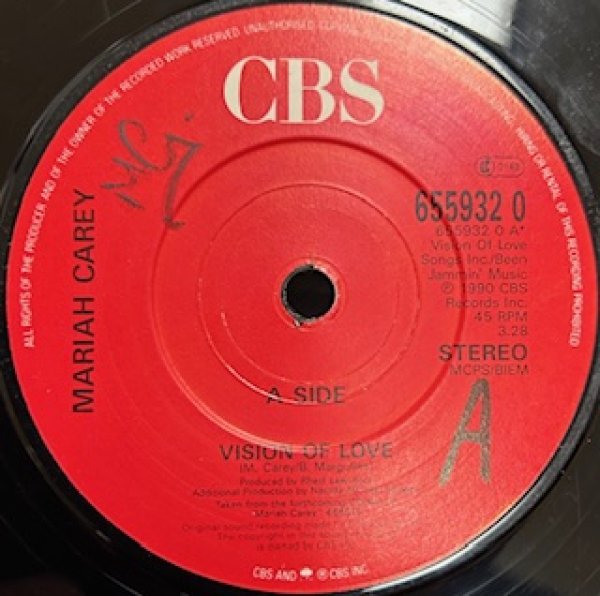 画像1: Mariah Carey / Vision Of Love cw Sent From Up Above - The Recommandable US R&B 7 Inch - (1)