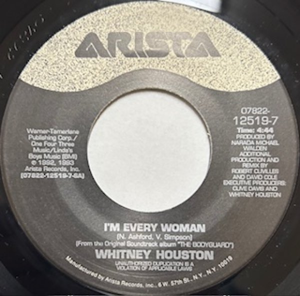 画像1: Whitney Houston / I'm Every Woman cw Who Do You Love - The Recommandable 90’s US R&B 7 Inch - Nice Cover !!! (1)