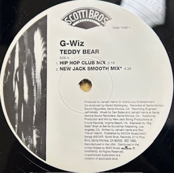 画像1: G-Wiz / Teddy Bear - Classic New Jack Swing - US Promo Only (1)
