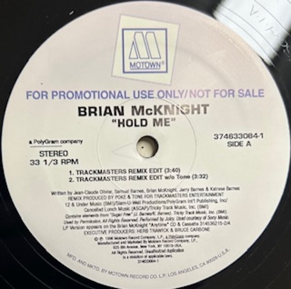 画像1: Brian McKnight / Hold Me  - The Recommandable 90's R&B - US Promo Only (1)