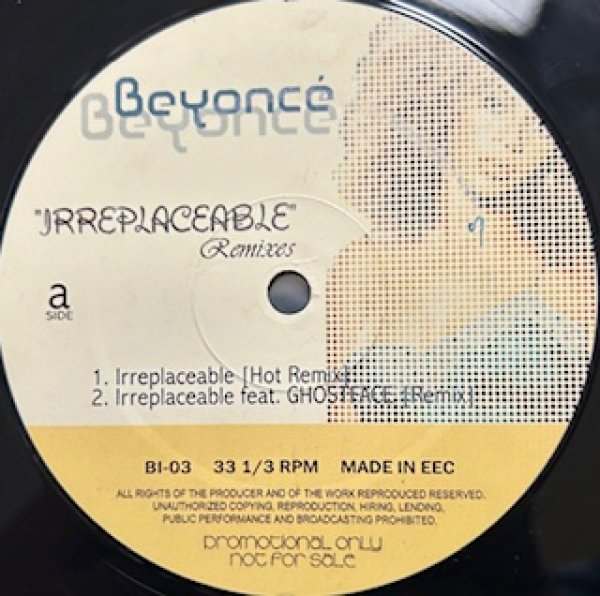 画像1: Beyonce / Irreplaceable - The Recommandable Exclussive Remix - (1)