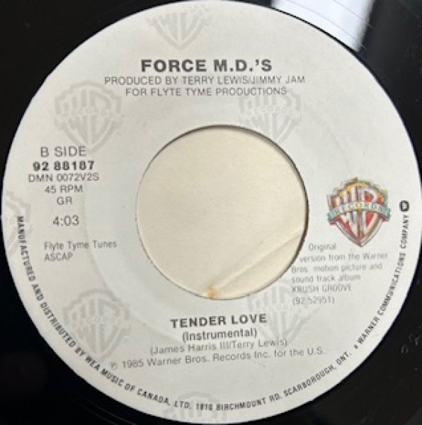 画像1: Force M,D,'s / Tender Lover - The Recommandable 80's R&B 7 Inch - (1)