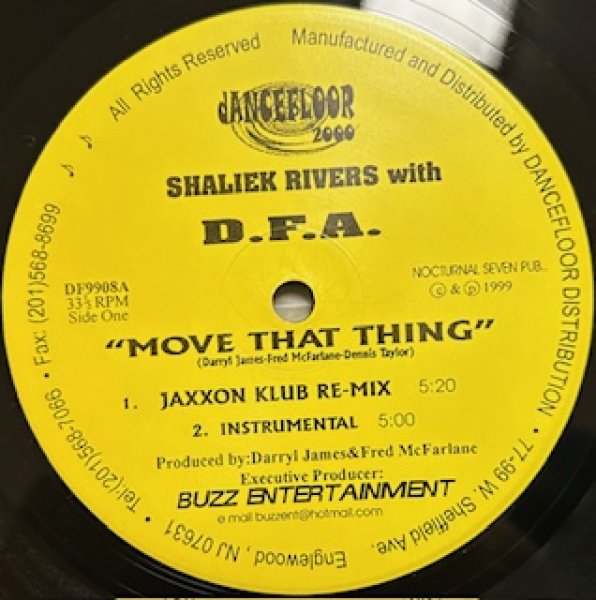 画像1: Shaliek Rivers with DFA / Move That Thing - The Recommandable 90's R&B - (1)
