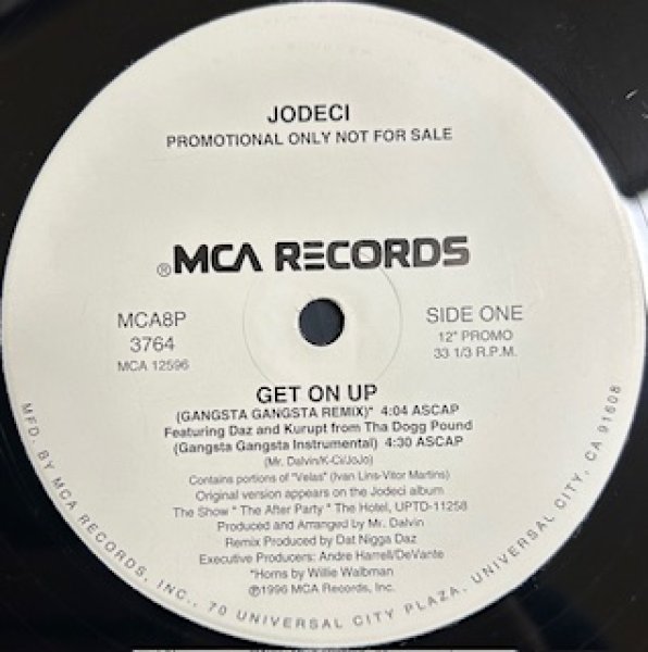 画像1: Jodeci / Get On Up - US Promo Only Gangsta Gangsta Remix !!!  -  (1)