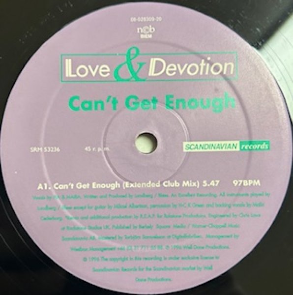 画像1: Love & Devotion / Can't Get Enough - The Recommandable 90's EU R&B - Scandinavia Press Only!!! (1)