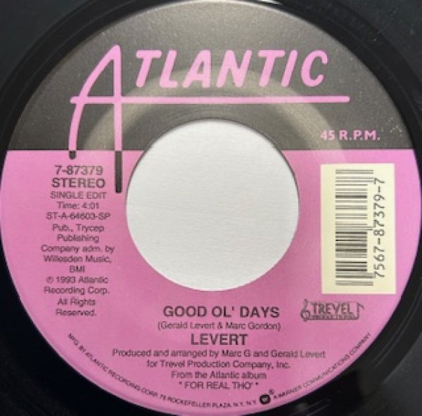 画像1: Levert / Good Ol' Days - The Recommandable New Jack Swing 7Inch - (1)