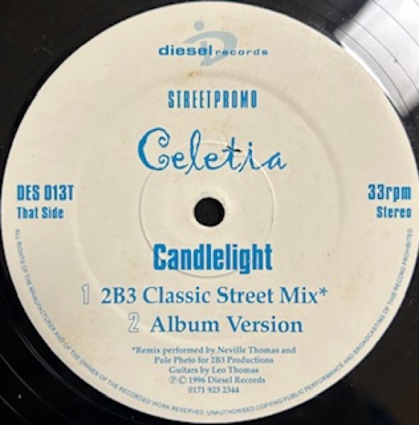 画像1: Celetia / Candlelight - The Recommandable 2B3 Remix !!! - UK Promo Only (1)