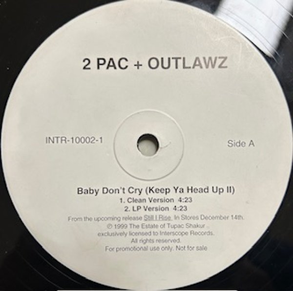 画像1: 2 Pac + Outlawz / Baby Don't Cry  - US Promo Only -  (1)