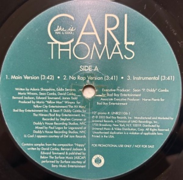 画像1: Carl Thomas / She Is ft LL Cool J - The Recommandable US Promo Only Remix  2000's R&B - (1)