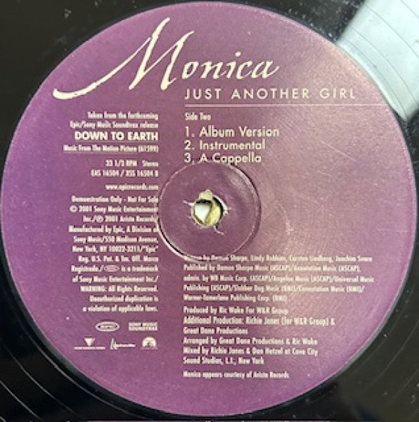 画像1: Monica / Just Another Girl - The Recommandable 2000's R&B - US Promo Only !!!!!!!!!!!! (1)