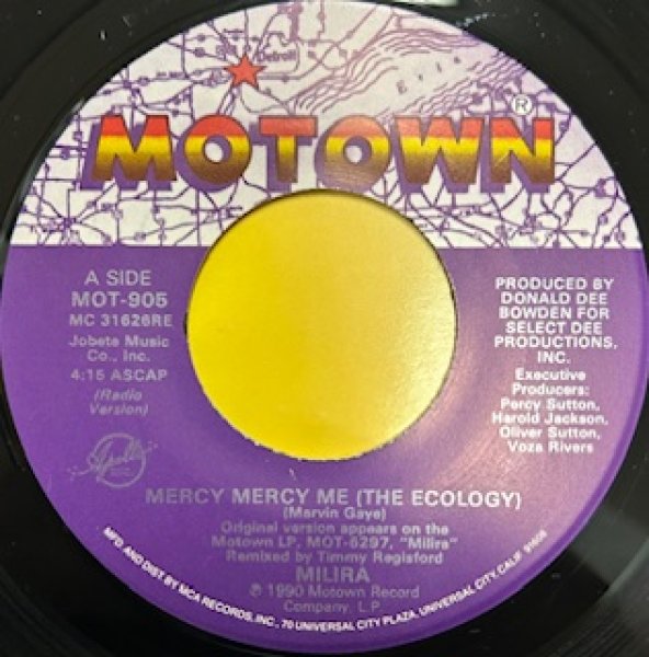 画像1: Milira / Mercy Mercy Me - The Recommandable UK Soul 7 Inch  - Marvin Gay UK Ground Beat Cover , US Press (1)