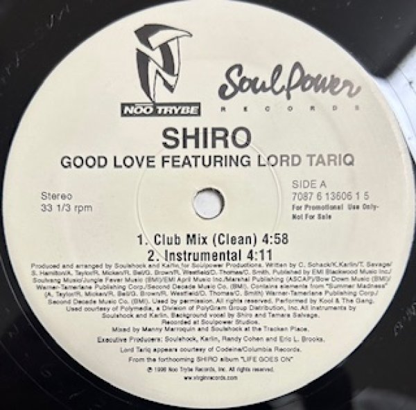 画像1: Shiro / Good Lover ft Lord Tariq - The Recommandable 90's R&B US Promo Only - Sampling of KOOL&THE GANG SUMMER MADNESS (1)