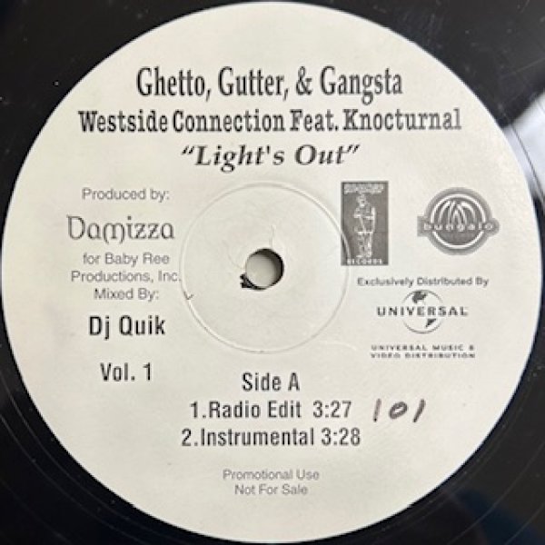 画像1: West Side Connection / Light's Out - US Promo Only - Prod.By DJ Quik (1)