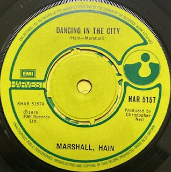 画像1: Marshall Hain / Dancing In The City - The Recommandable 7 Inch - (1)