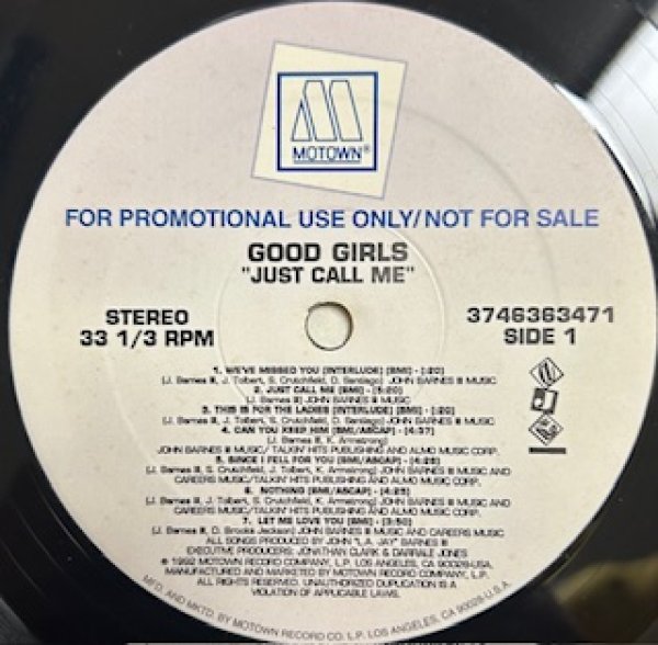 画像1: The Good Girls / Just Call Me - The Recommandable 90's R&B , New Jack Swing LP - US Promo Only!!! Motown Promo!!! (1)