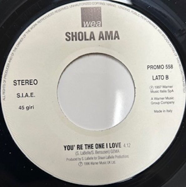 画像1: Shola Ama / You're The One I Love  - The Recommandable Rare 90's R&B 7 Inch - (1)