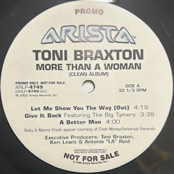 画像1: Toni Braxton / More Than A Woman - The Recommandable 2000's US R&B - Promo Only LP !!! - (1)