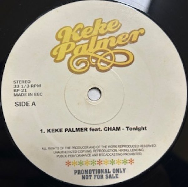 画像1: Keke Palmer / Tonight , Keep It Movin' , Jumpin' feat Cham - The Recommandable Bootlegs EP - (1)