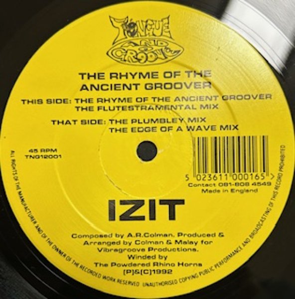 画像1: Izit / The Rhyme Of The Ancient Groover - The Recommandable Rare UK 90's HipHop R&B -  (1)