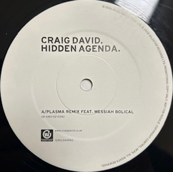 画像1: Craig David / Hidden Agenda - The Recommandable UK 2000's R&B - Inc Radio Edit !!! (1)
