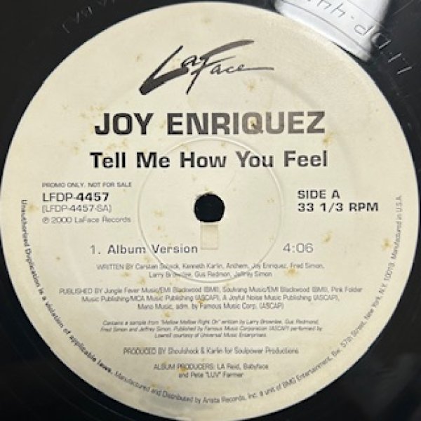 画像1: Joy Enriquez / Tell Me How You Feel - The Recommandable 2000's R&B - US Promo Only !!!!!!!!! (1)