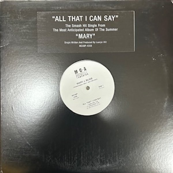 画像1: Mary J.Blige / All That I Can Say  ft Lauryn Hill  - The Recommandable 90's R&B - US Promo Only (1)