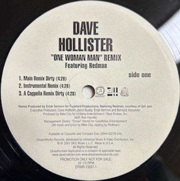 画像1: Dave Hollister / One Woman Man ft RedMan - The Recommandable 2000's R&B - US Promo Only Remix !!!!  (1)