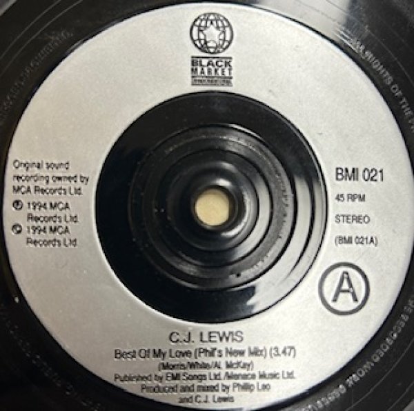 画像1: CJ Lewis / Best Of My Love cw Two Timer  - The Classic 90's R&B  Nice Cover 7 Inch - (1)