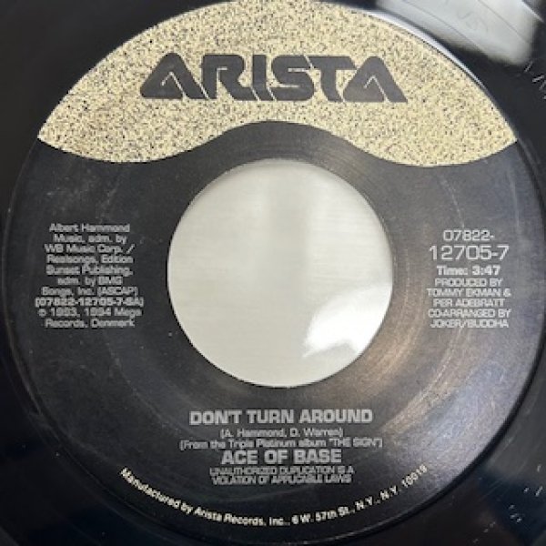 画像1: Ace Of Base / Don't Turn Around CW All That She Wants   - The Ace Beat Cover 7 Inch - (1)