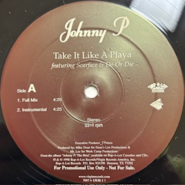 画像1: Johnny P / Take It Like A Playa ft Scarface & Do Or Die  - The Recommandable 2000's R&B - US Promo Only  (1)