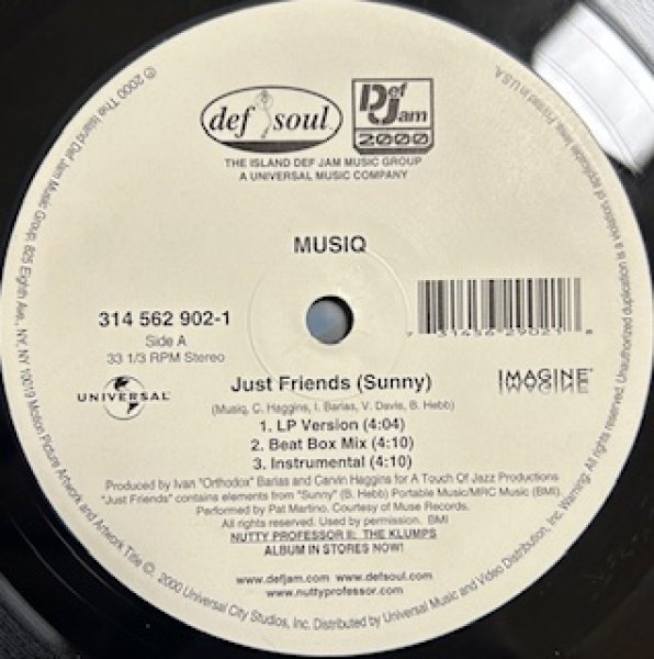 画像1: Method Man / Even If cw Musiq Just Friends (Sunny) - The Recommandable 2000's RAP R&B -  (1)