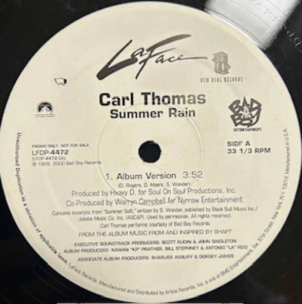 画像1: Carl Thomas / Summer Rain - The Recommandable 90's R&B - US Promo Only (1)