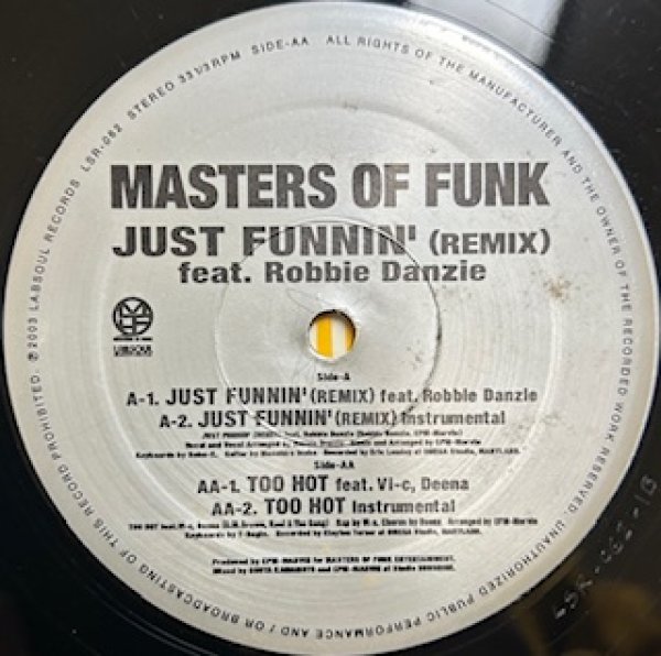 画像1: Masters Of Funk / Just Funnin' Remix cw Too Hot - The Recommandable Japan R&B - (1)