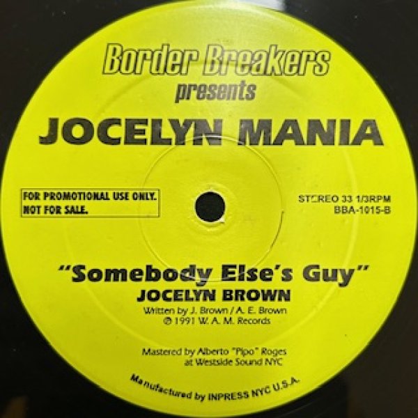 画像1: Jocelyn Mania / Absolutely , Show You Love , Somebody Else's Guy ft Jocelyn Brown - The Recommandable Japan R&B - (1)